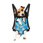 Blue Shibori Tie Dye Print Pet Carrier Backpack