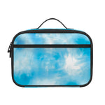 Blue Shibori Tie Dye Print Portable Lunch Bag