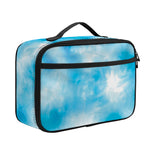Blue Shibori Tie Dye Print Portable Lunch Bag