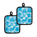 Blue Shibori Tie Dye Print Pot Holders