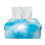Blue Shibori Tie Dye Print Rectangle Tissue Box Cover