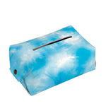 Blue Shibori Tie Dye Print Rectangle Tissue Box Cover
