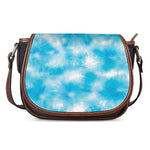Blue Shibori Tie Dye Print Saddle Bag