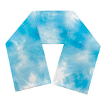 Blue Shibori Tie Dye Print Scarf