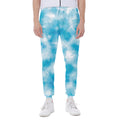 Blue Shibori Tie Dye Print Joggers
