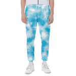 Blue Shibori Tie Dye Print Scuba Joggers
