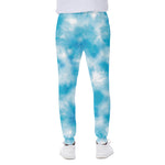 Blue Shibori Tie Dye Print Scuba Joggers