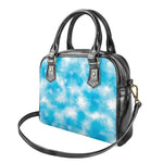 Blue Shibori Tie Dye Print Shoulder Handbag