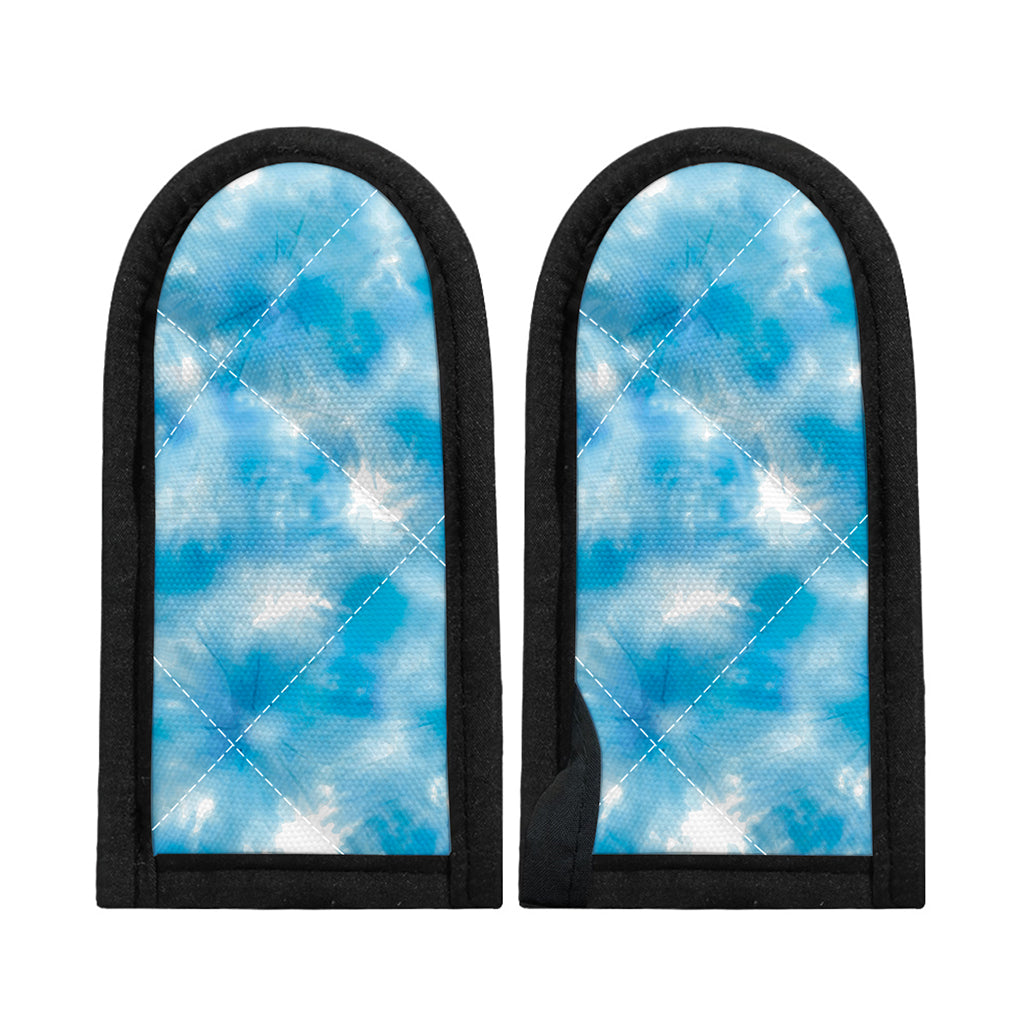 Blue Shibori Tie Dye Print Skillet Handle Cover