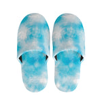 Blue Shibori Tie Dye Print Slippers