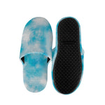 Blue Shibori Tie Dye Print Slippers
