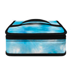 Blue Shibori Tie Dye Print Small Lunch Bag