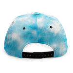 Blue Shibori Tie Dye Print Snapback Cap