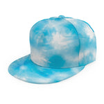 Blue Shibori Tie Dye Print Snapback Cap