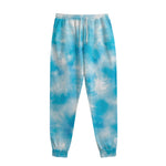 Blue Shibori Tie Dye Print Sweatpants