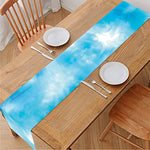 Blue Shibori Tie Dye Print Table Runner