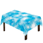 Blue Shibori Tie Dye Print Tablecloth