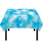 Blue Shibori Tie Dye Print Tablecloth