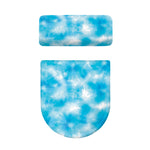 Blue Shibori Tie Dye Print Toilet Lid And Tank Cover Set