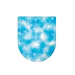 Blue Shibori Tie Dye Print Toilet Lid Cover