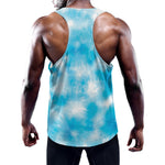 Blue Shibori Tie Dye Print Training Tank Top