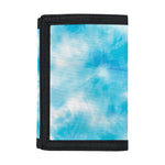 Blue Shibori Tie Dye Print Trifold Wallet