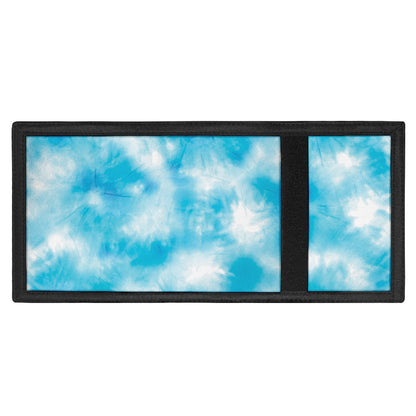 Blue Shibori Tie Dye Print Trifold Wallet