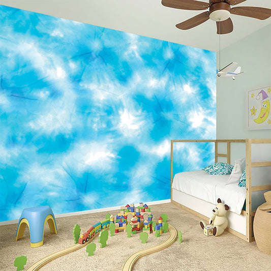 Blue Shibori Tie Dye Print Wall Sticker