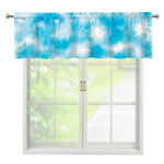 Blue Shibori Tie Dye Print Window Valance