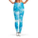 Blue Shibori Tie Dye Print Women's Leggings