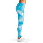 Blue Shibori Tie Dye Print Women's Leggings