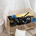 Blue Sky And Golden Sun Samurai Print Baby Crib Sheet