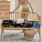 Blue Sky And Golden Sun Samurai Print Baby Crib Sheet