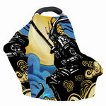 Blue Sky And Golden Sun Samurai Print Baby Seat Cover