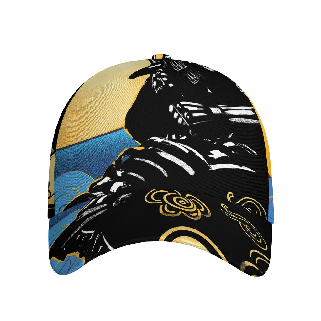 Blue Sky And Golden Sun Samurai Print Baseball Cap