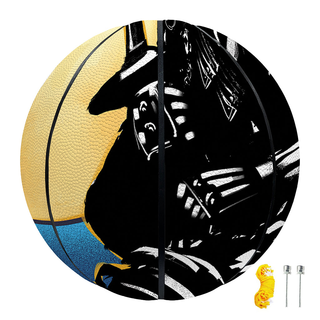 Blue Sky And Golden Sun Samurai Print Basketball