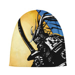 Blue Sky And Golden Sun Samurai Print Beanie