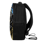 Blue Sky And Golden Sun Samurai Print Casual Backpack