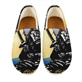 Blue Sky And Golden Sun Samurai Print Casual Shoes