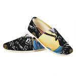 Blue Sky And Golden Sun Samurai Print Casual Shoes