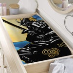 Blue Sky And Golden Sun Samurai Print Changing Pad Cover