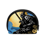 Blue Sky And Golden Sun Samurai Print Coin Purse