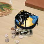 Blue Sky And Golden Sun Samurai Print Coin Purse