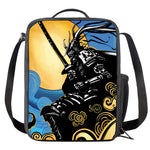 Blue Sky And Golden Sun Samurai Print Crossbody Lunch Bag