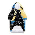 Blue Sky And Golden Sun Samurai Print Dog Zip Up Hoodie