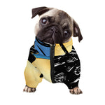 Blue Sky And Golden Sun Samurai Print Dog Zip Up Jacket