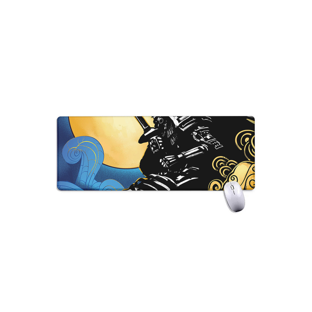 Blue Sky And Golden Sun Samurai Print Extended Mouse Pad