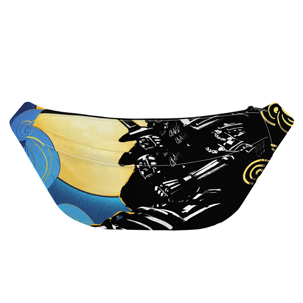 Blue Sky And Golden Sun Samurai Print Fanny Pack