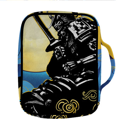 Blue Sky And Golden Sun Samurai Print Front Pocket Bible Bag