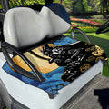 Blue Sky And Golden Sun Samurai Print Golf Cart Seat Cover